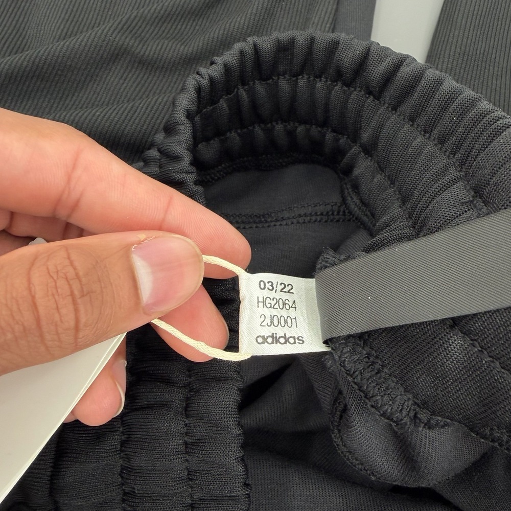 Adidas 3-Stripes‎ Black/White Cuffed Pants Men's 2XL (HG2064) Drawstring NWT - Picture 7 of 10